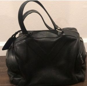 Yves Saint Laurent black leather purse